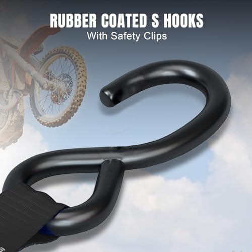 Jack Boss Ratchet Tie Down Straps Set, 1500 lbs Break Strength, Fits - Image 3