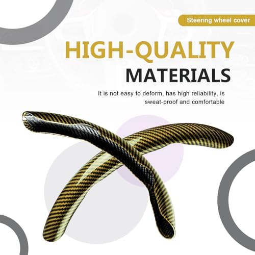 3pcs Universal Carbon Fiber Steering Wheel Cover - Image 4