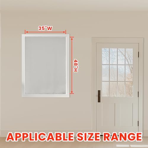 AJAZZ 100% Blackout Self Adhesive Curtains Small Window Short Temporary Black - Image 6