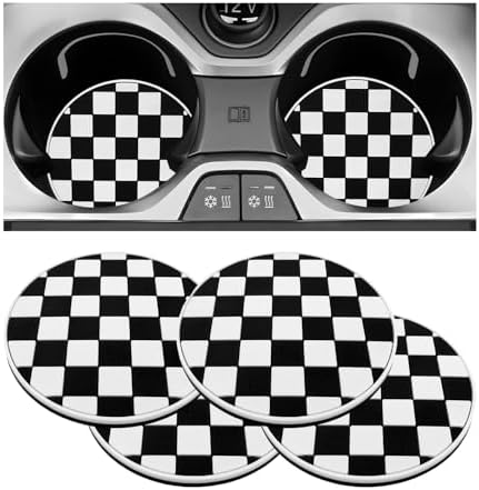 4 PCS Car Cup Coasters, 2.76 Inch Shockproof Auto Cup Holder Insert Coaster by RDXCV