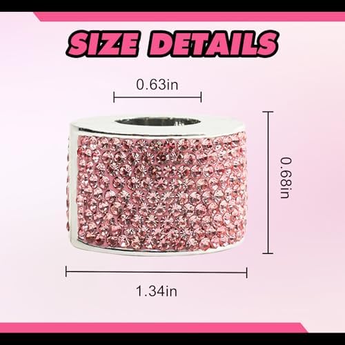 Rislobx 2PCS Magnetic Car Headrest Collars, Rhinestone Car Head Rest Collars - Image 2