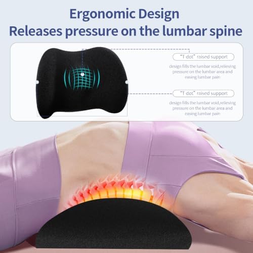 Lumbar Support Pillow for Office Chair, Memory Foam Car Back Cushion - Image 5