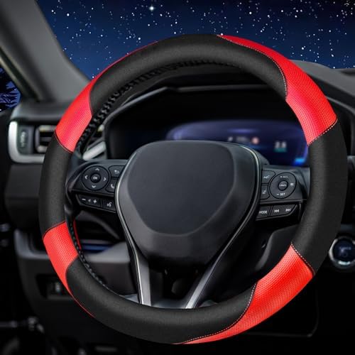 Soft Leather Steering Wheel Cover by ESALFAUTO