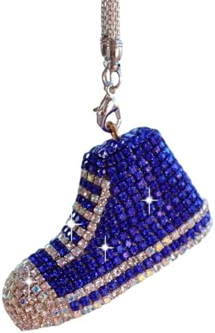 Bling Sneaker Shoe Sparkly Car Hanging Ornament, Cute Crystal Rear View Mirror by YOYLMAL