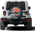 Delerain White Broncos Horses Sunset Spare Tire Cover by Delerain
