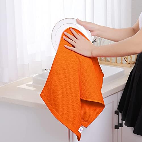 Homaxy 100% Cotton Waffle Weave Kitchen Dish Towels 4-Pack - Image 4
