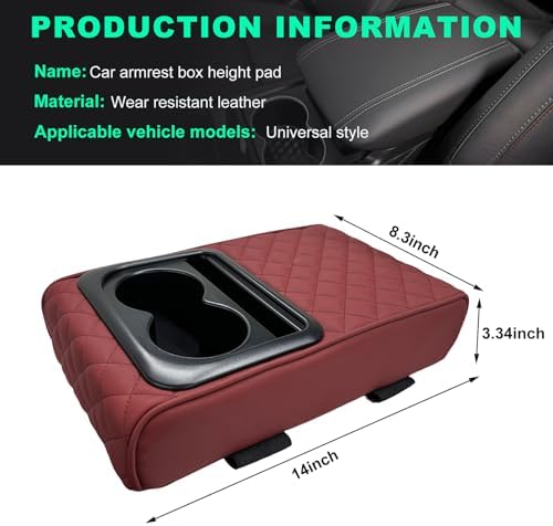 Car Center Console Armrest Pillow, Memory Foam Auto Armrest Box Cover - Image 2