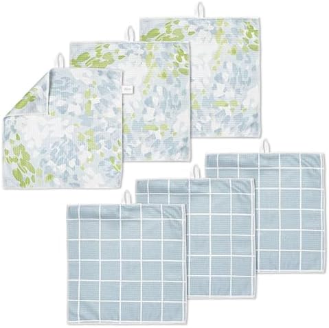 ELYN Microfiber Kitchen Dish Cloth Set, Quick-Dry & Absorbent Waffle Weave by ELYN