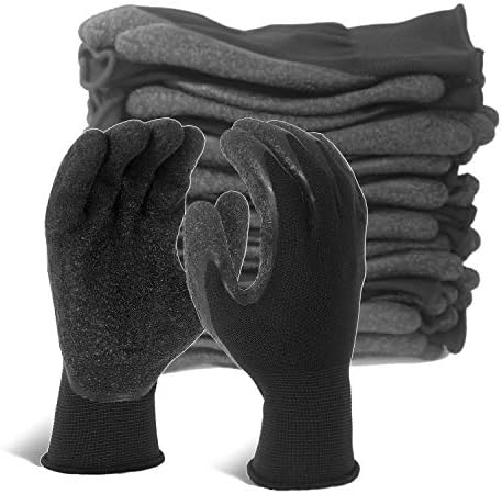 Evridwear Crinkle Latex Rubber Coated Safety Work Gloves by Evridwear