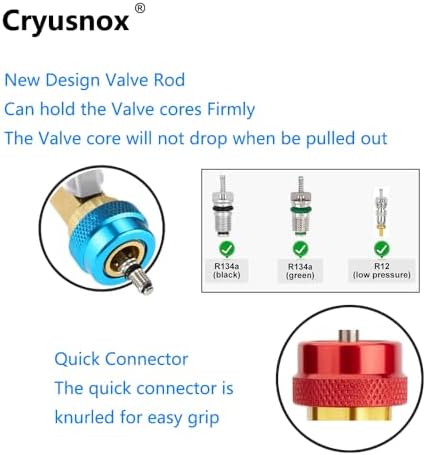 R134A R12 Valve Core Quick Remover Installer, Air Conditioning Adjustable High - Image 3