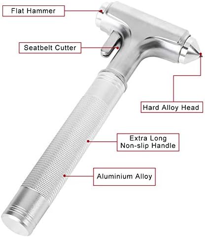 MOTORBUDDY Car Safety Hammer, Fireproof Metal Emergency Escape Hammer - Image 2