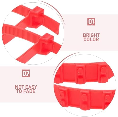 20 Pcs Car Tire Snow Chains, Adjustable Rubber Zip Tie Set - Image 3