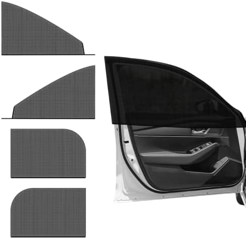 4 PCS Car Window Shades, Double-Layer Automotive Front & Rear Side Window by Unknown