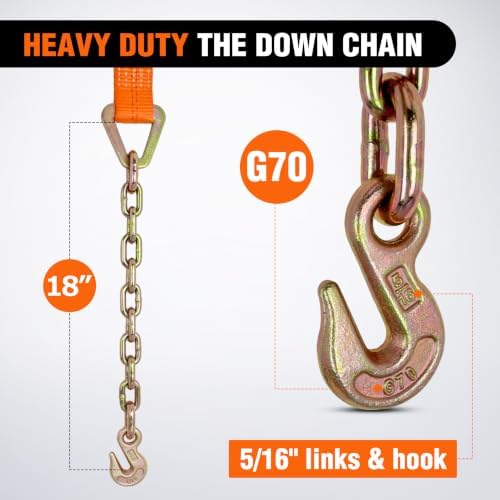 Nilight Chain Ratchet Straps 2" x 27' 10, 000 LBS Break Strength - Image 4