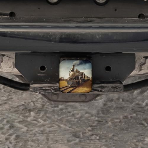 Swono Steam Train Hitch Plug Cover Vintage Train Moving Railroad Country Hills - Image 5