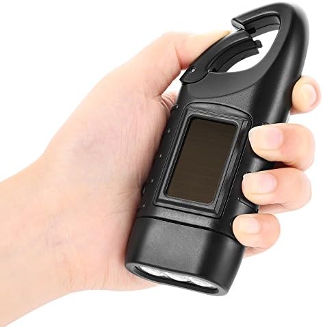 Simpeak 2-Pack Hand Crank Solar Powered LED Flashlight, Emergency Survival - Image 4