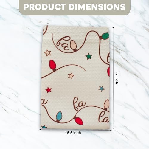 Flourish Wildflowers Microfiber Kitchen Towels | Waffle Fabric Tea Towel| Super - Image 3