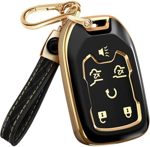 Lucrum Compatible with Chevy, Buick Key Fob Cover & Keychain by Lucrum