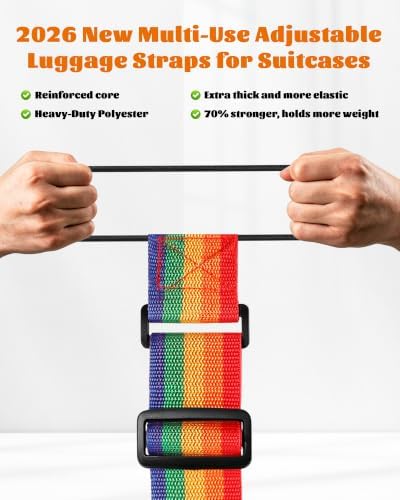 4-Pack Strong Adjustable Luggage Connector Straps - Image 4