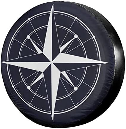 Wind Rose Spare Tire Cover Dust-Proof Wheel Tire Cover Fit Trailer, SUV and by Foruidea