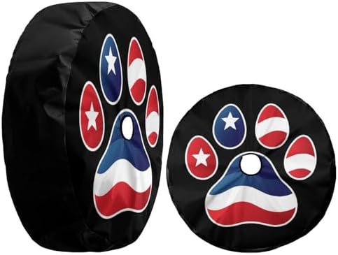 American Flag Dog Paw Spare Tire Cover - Image 3