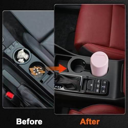 Car Trash Can, Leakproof Mini Car Garbage Can Cup Holder - Image 7
