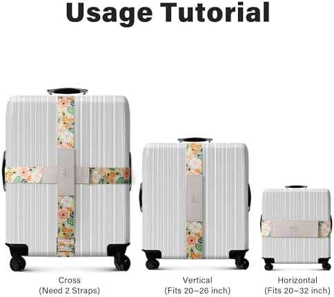 Luggage Straps for Suitcases, Adjustable Luggage Elastic Belt, Travel - Image 3