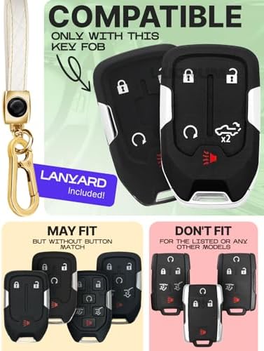 Lucrum Compatible with Chevy, Buick Key Fob Cover & Keychain - Image 2
