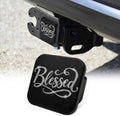 2 Inch Sparkly Bling Blessed Trailer Hitch Cover Rubber Receiver Tube Plug Cap by Unknown