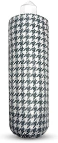Plastic Bag Holder, Wall Mount Grocery Bag Dispenser, Yarn-dyed Houndstooth by HDDahua