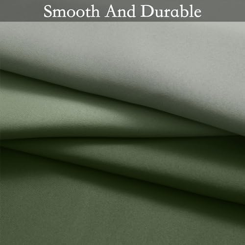 SimpleHome Sage Green to Grey White Ombre Room Darkening Curtains 84 Inch - Image 6