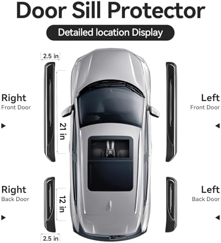 4PCS Door Sill Protector for Toyota 2025 2024 2023 2022 2021 2020 2019 RAV4 - Image 5