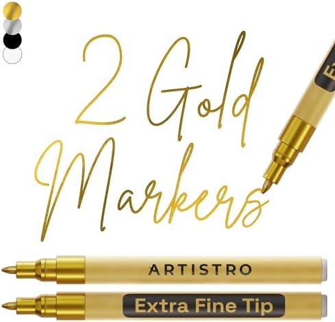 ARTISTRO Gold Acrylic Paint Markers by ARTISTRO