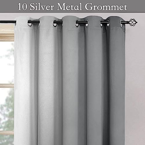SimpleHome Ombre Curtains Grey to Grey White - Image 5
