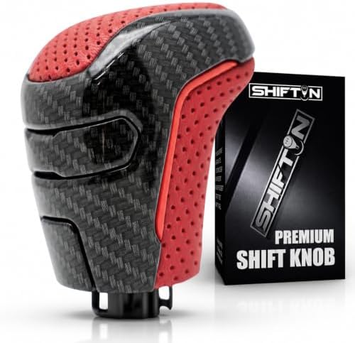 Red Leather Gear Shift Knob for Toyota Tacoma 2016-2021 TRD Pro by SHIFTIN