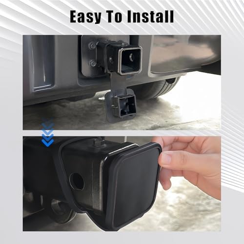 Rubber 2 Inch Trailer Hitch Covers, Tow Tube Cover Plug Cap, Car Exterior - Image 5