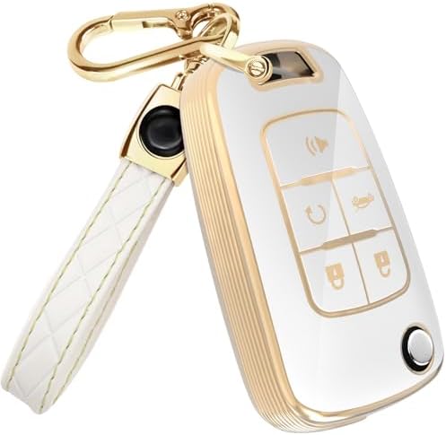 Lucrum Compatible with Chevy, Buick Key Fob Cover & Keychain by Lucrum