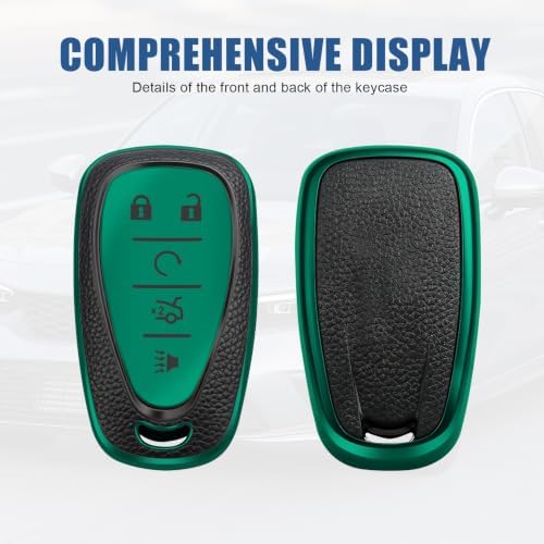 for Chevy Key Fob Cover, 5 Buttons TPU Leather Texture Key Cover - Image 4