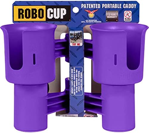 ROBOCUP, Patented Clamp On Boat Cup Holder |Multifunction Dual Drink Caddy - Image 2