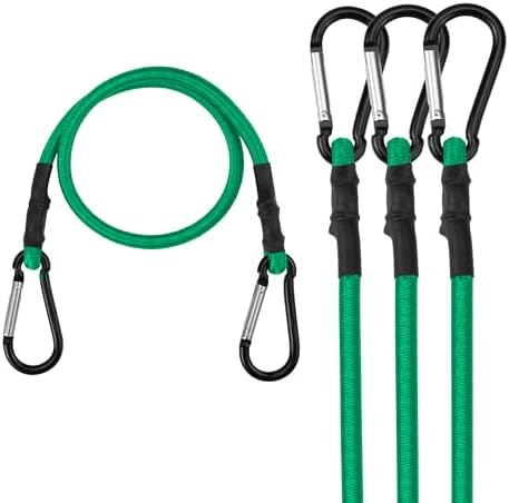 WORKPRO 24" Bungee Cords with Hooks, 4 Pack Heavy Duty Outdoor Bungee Strap by WORKPRO