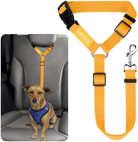 BWOGUE Dog Seat Belt for Car, Headrest Restraint Lead, Non-Elastic by BWOGUEPetHome