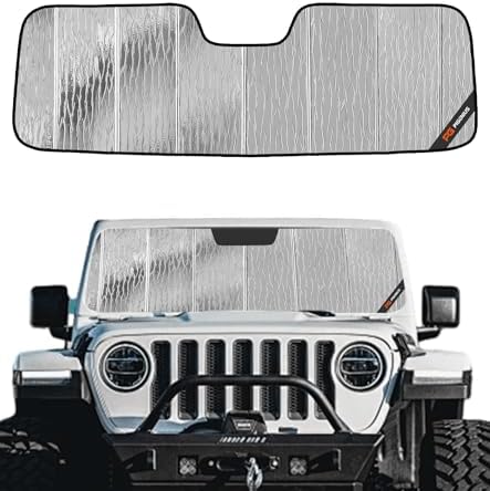 Pigenius Windshield Sunshade for Jeep Wrangler 2007-2010 Front Window Shade by Pigenius