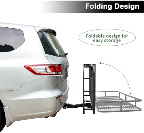 Leader Accessories Folding Hitch Cargo Carrier Rack - Image 4