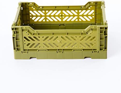 2 x AY-KASA Collapsible Storage Bin Container Basket Tote, Folding Basket Crate by AYKASA