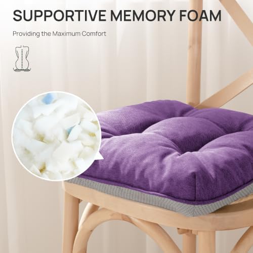 Love's cabin Memory Foam Chair Cushions Set of 4, 19 Inch - Image 3
