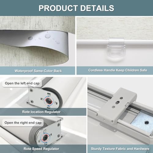 AOSKY Blackout Cordless Roller Shade - Image 7