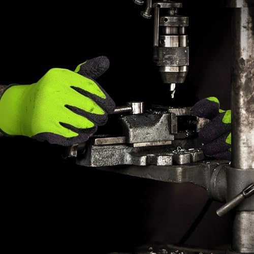 Evridwear Crinkle Latex Rubber Hand Coated Safety Work Gloves - Image 3
