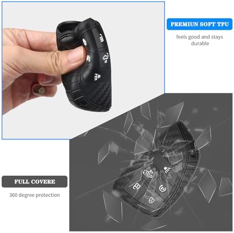 QBUC 2 Pcs Key Fob Cover for Chevy, 5 Buttons Silicone - Image 5
