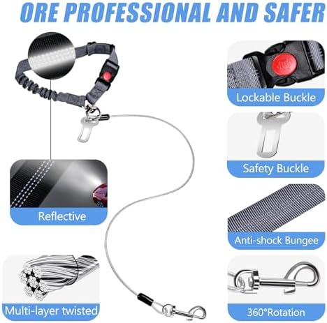 2 Pack Chew Proof Dog Seat Belt - Image 5
