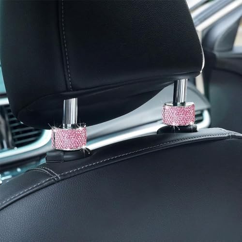 4PCS Crystal Rhinestone Bling Car Headrest Collars, Automotive Magnetic - Image 5